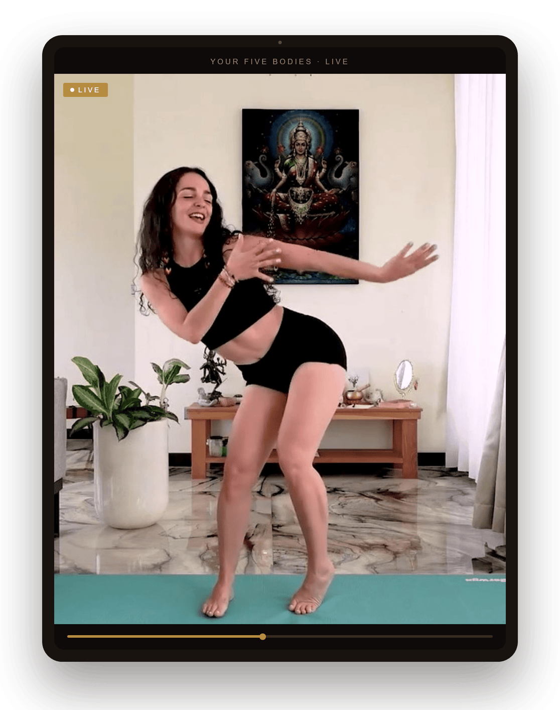 The Five Bodies live sessions shown on a tablet